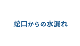 蛇口からの水漏れ